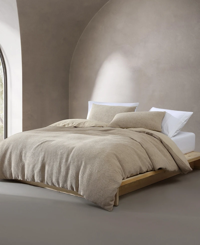 Calvin Klein Microwaffle Melange 3 Piece Duvet Cover Set