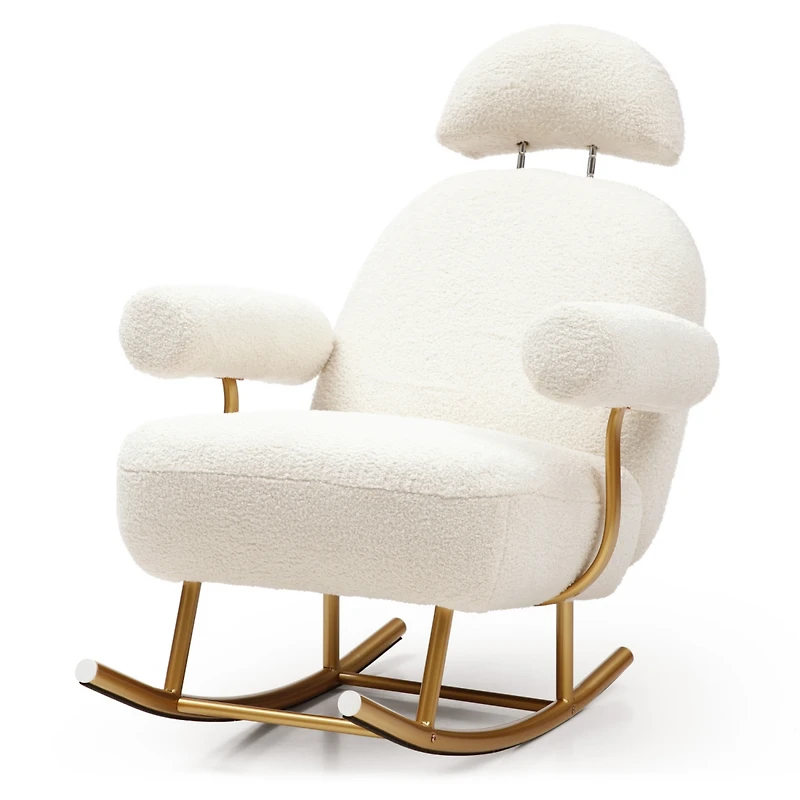 Streamdale Sherpa Nursery Rocking Chair for Baby and Kids