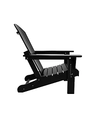 WestinTrends 4 Piece Set Classic Folding Adirondack Chair With Footrest Ottoman