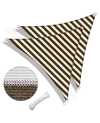 2 Pack 3 Ft 97% Uv Block Triangle Sun Shade Sail Heavy Duty Canopy Outdoor Pool