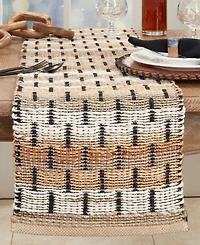 Saro Lifestyle Tailored Stripe Table Runner, 14"x72"