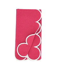 Saro Lifestyle Scalloped Hem Napkin Set of 4,20"x20"