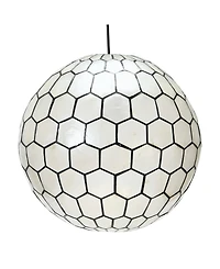 Storied Home Capiz Honeycomb Ceiling Light