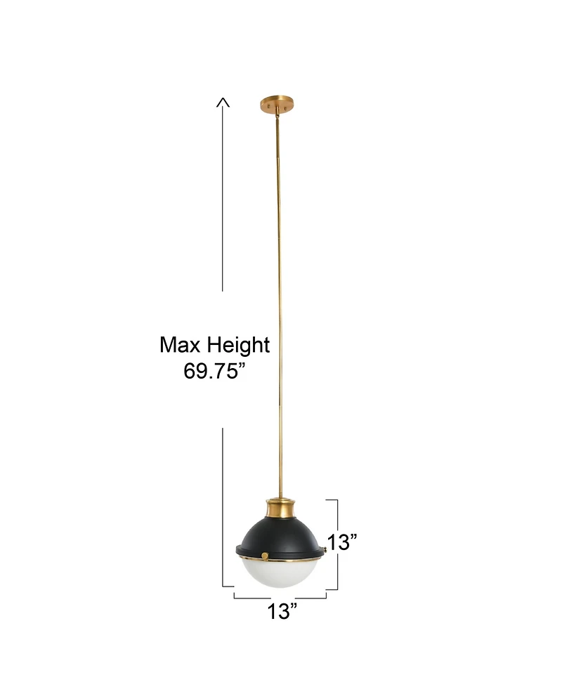 Robert Stevenson Lighting Cameron - 2-Tone Metal and Frosted Glass Ceiling
