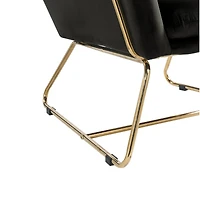 Simplie Fun Keira Velvet Accent Chair With Metal Base