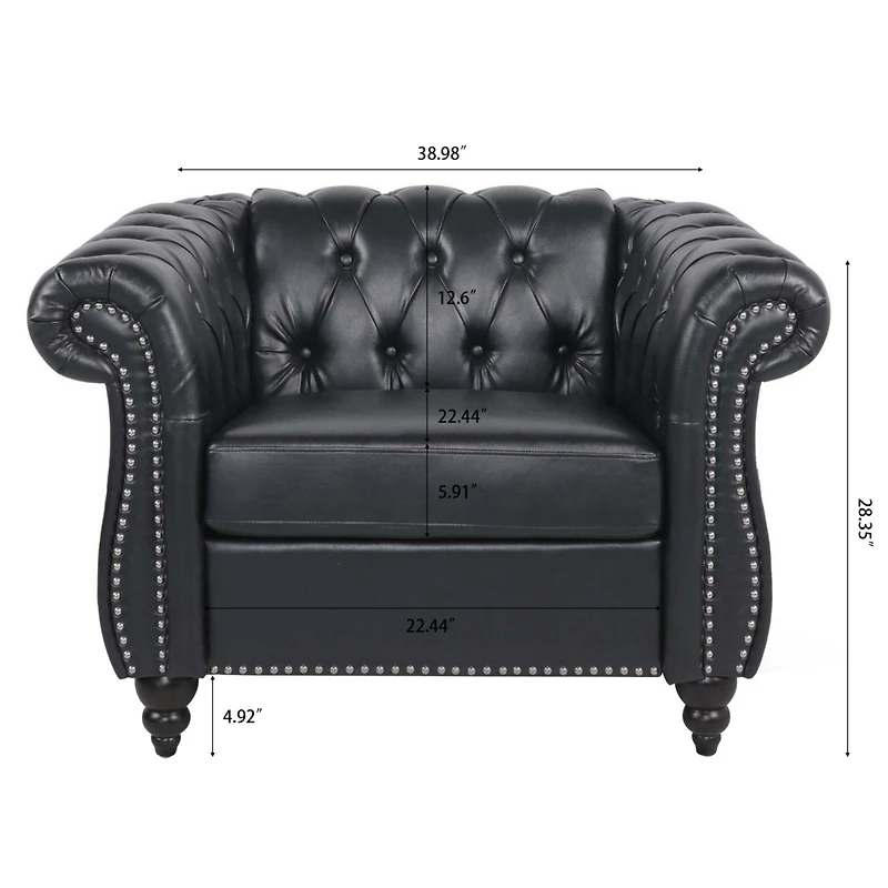 Streamdale Furniture 1 Seater Sofa For Living Room