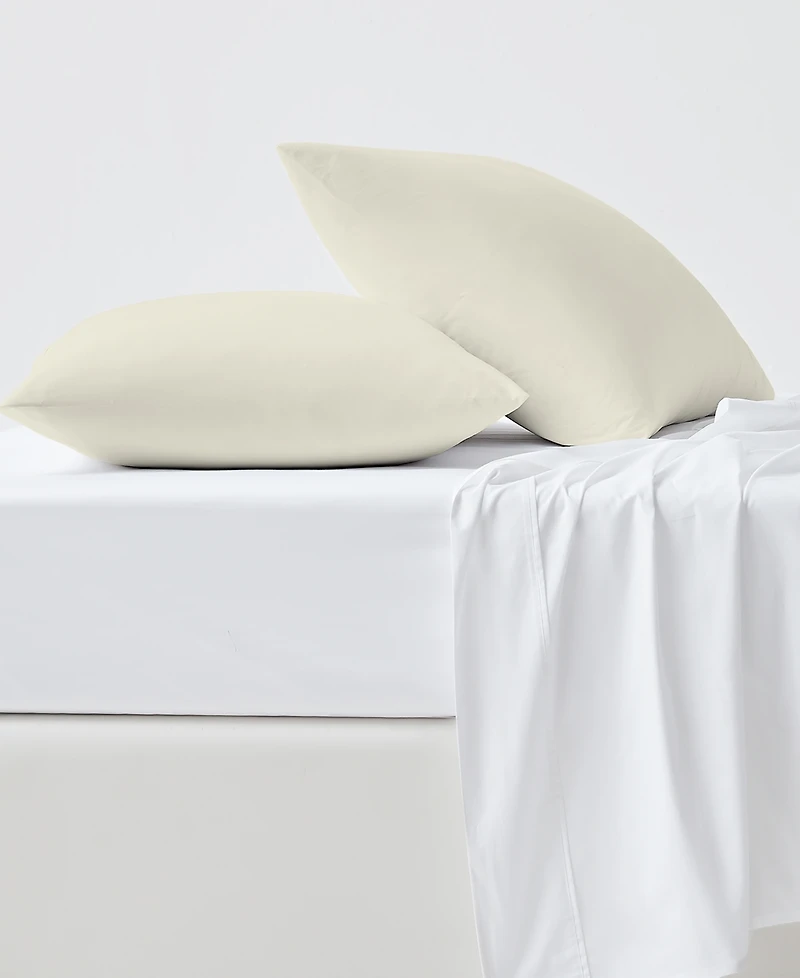 Purity Home 400 Thread Count Wrinkle Resistant Cotton Sateen Pillowcase Pair, Standard
