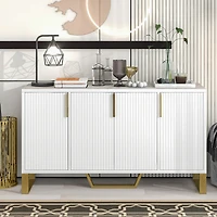 Streamdale Modern Sideboard 4 Doors, Adjustable Shelves