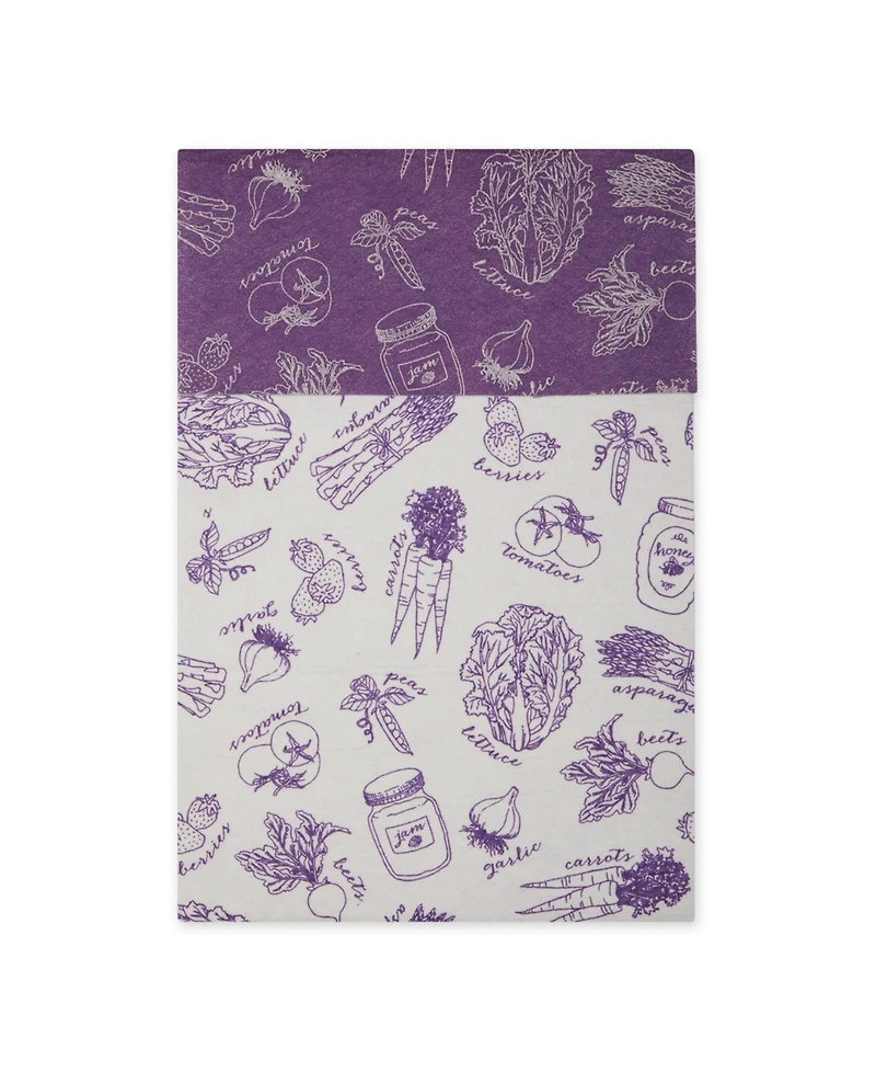 Design Imports Fridge Liner Collection Non-Adhesive, Cut to Fit, 12x24", Eggplant Market, 6 Piece