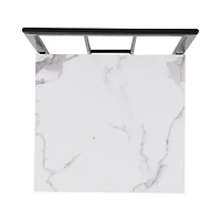 Streamdale 7-Piece Compact Marble Dining Set