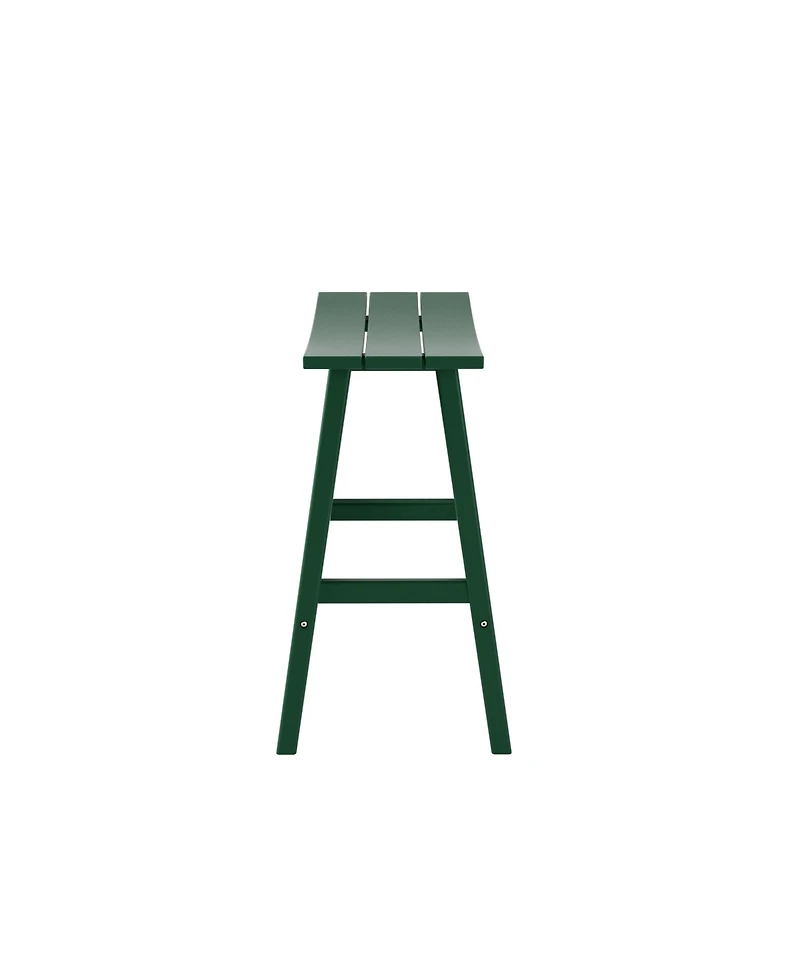WestinTrends Outdoor Patio Adirondack Bar Height Stool Saddle Seat Chair Set of 2