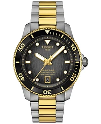 Tissot Men's Swiss Automatic Seastar 1000 Powermatic 80 Two-Tone Stainless Steel Bracelet Watch 40mm