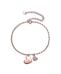GiGiGirl Cubic Zirconia Adjustable Heart Charm Bracelet