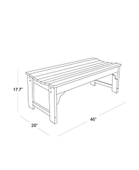 WestinTrends Backless All-Weather Outdoor Bench for Patio Garden