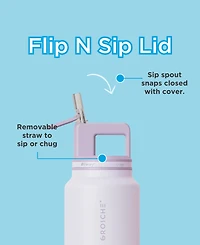 Grosche Alpine Flip 'N Sip Insulated, Leakproof Water Bottle with Straw