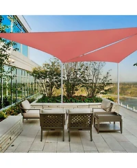 20 Ft 95% Uv Block Triangle Sun Shade Sail Outdoor Patio Pool Cover Net 2Pack