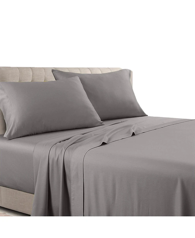 Egyptian Linens Low Profile (7-10 Inches) Sheet Set 100% Cotton Sateen Made Usa