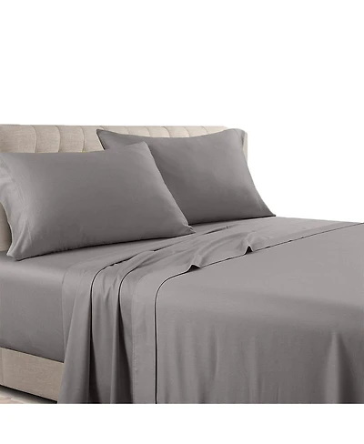 Egyptian Linens Low Profile (7-10 Inches) Sheet Set 100% Cotton Sateen Made Usa