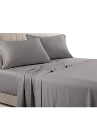 Egyptian Linens Low Profile (7-10 Inches) Sheet Set 100% Cotton Sateen Made Usa