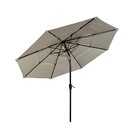 Mondawe 10 ft 3-Tier Outdoor Patio Market Umbrella with Double Air Vent and Push Button Tilt