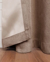 Superior Linen-Inspired Classic Room Darkening Modern Fade Resistant -Piece Curtain Set with Rod Pocket
