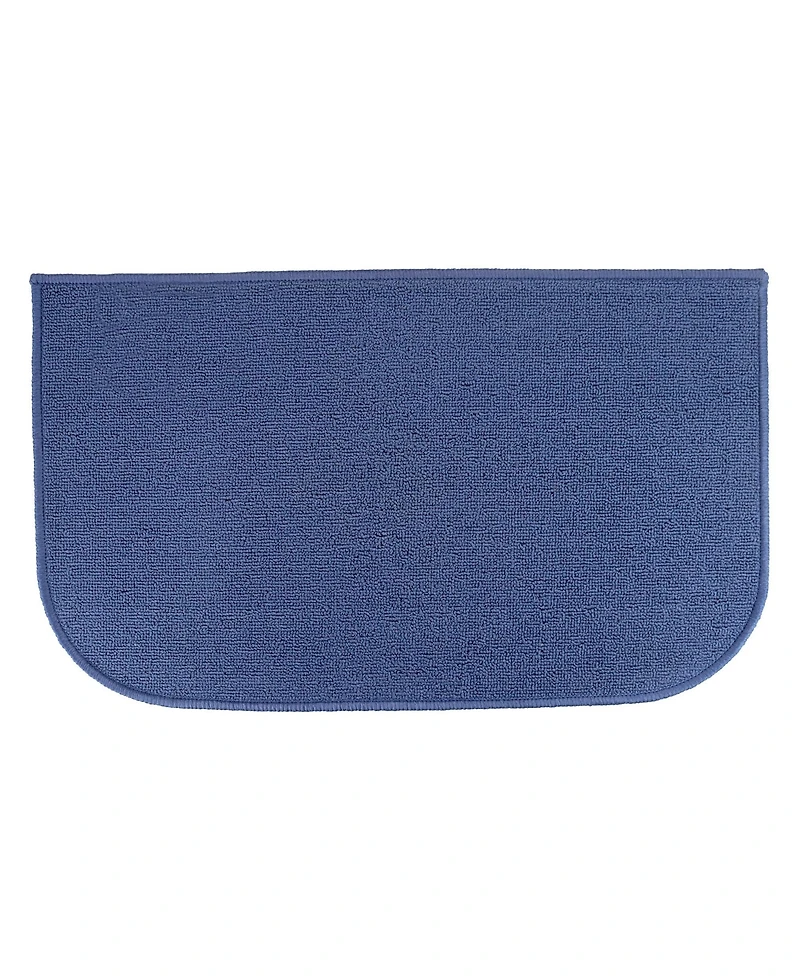Sloppy Chef D-Shape Kitchen Throw Rugs (18x30 in.), Non-Skid Backing, Color Options
