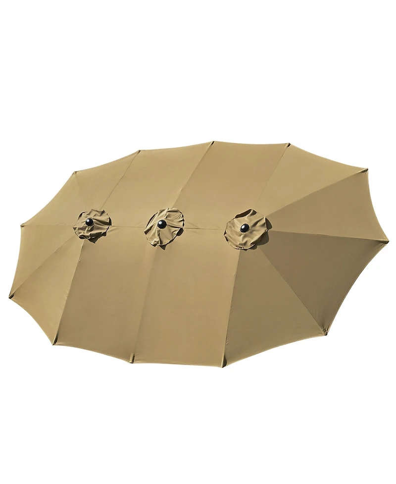 Yescom 9 Ft Patio Umbrella Replacement Canopy for 6 Rib Market Umbrella Table Outdoor Backyard Pool Sea Restaurant Navy
