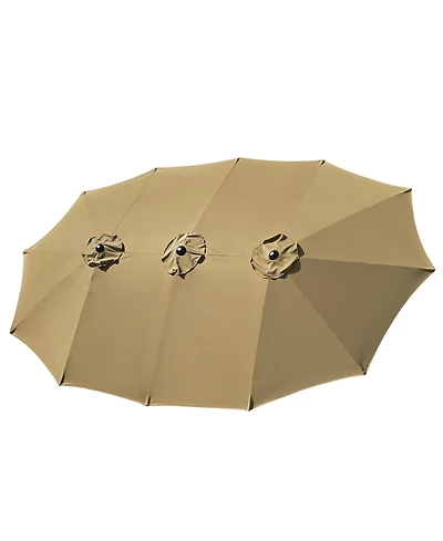 Yescom 9 Ft Patio Umbrella Replacement Canopy for 6 Rib Market Umbrella Table Outdoor Backyard Pool Sea Restaurant Navy