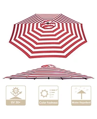 9 Ft Patio Umbrella Replacement Canopy Market Table Top Sunshade Cover Outdoor
