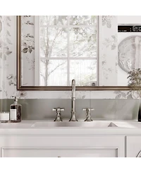 Mondawe Bathroom Faucets for Sink 3 Hole, 8 Inch Widespread Bathroom Sink Faucet 2 Handles Mid-Arc Kitchen Faucets with cUPC Flexible Hose