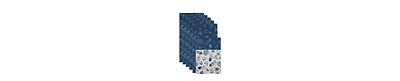 Design Imports Fridge Liner Collection Non-Adhesive, Cut to Fit, 12x24", Nautical Blue Market, 6 Piece