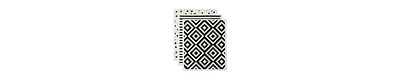 Design Imports Swedish Dishcloths for Kitchen Cleaning, Machine Washable Dishwasher Safe, 7.75 x 6.75", Black White, 3 Piece