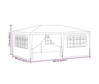 Professional Party Tent with Side Walls 13.1'x19.7' White 0.3 oz/ft²
