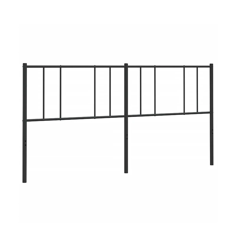 vidaXL Metal Headboard Black 76"
