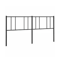 vidaXL Metal Headboard Black 76"