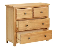 Chest of Drawers 31.5"x13.8"x29.5" Solid Oak Wood