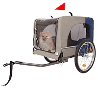 Streamdale Furniture Tangkula Dog Bike Trailer with Safety Features