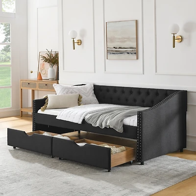 Streamdale Upholstered Twin Size Daybed with Drawers