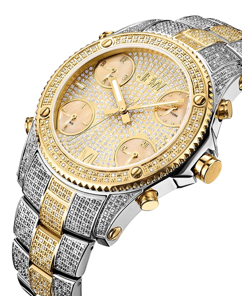 Jbw Men's Jet Setter Diamond (2 ct.t.w.) Stainless Steel Watch