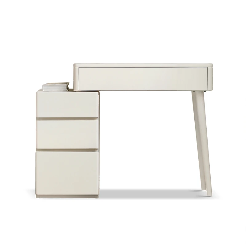 Dresser Table dresser 100% solid Liriodendron Chinense table desk top table dresser compact dresser accessories storage width 80cm storage drawer Whit