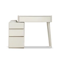 Dresser Table dresser 100% solid Liriodendron Chinense table desk top table dresser compact dresser accessories storage width 80cm storage drawer Whit