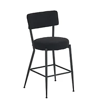 Simplie Fun Modern Teddy Fabric Bar Stools - Stylish & Comfortable