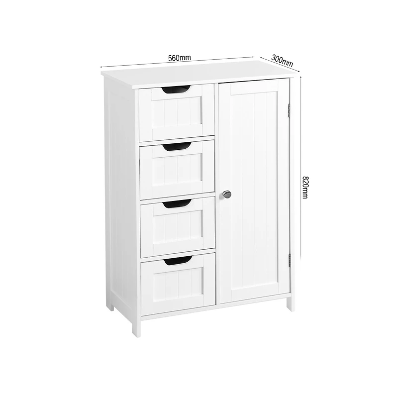 Streamdale Furniture Bathroom Storage Cabinet with Adjustable Shelf and Drawer