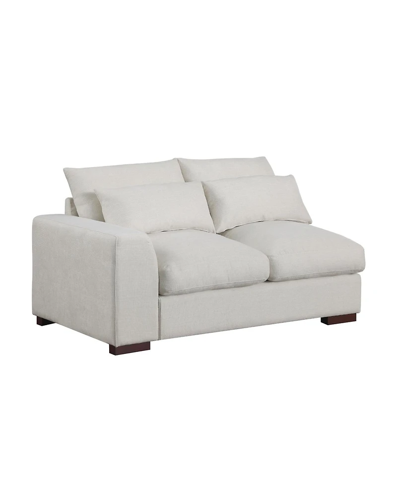 Streamdale Furniture Tatman Linen Blend Sectional With 2 Ottomans