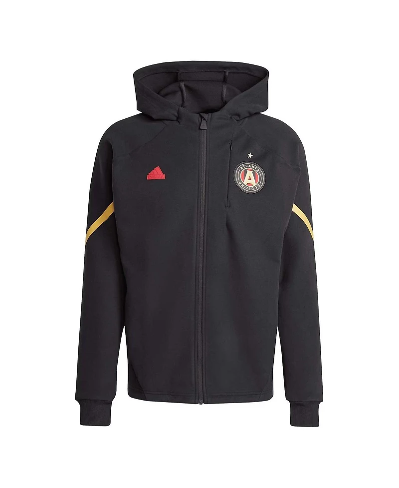 Adidas Men's Black Atlanta United Fc 2024 Anthem Travel Full-Zip Jacket