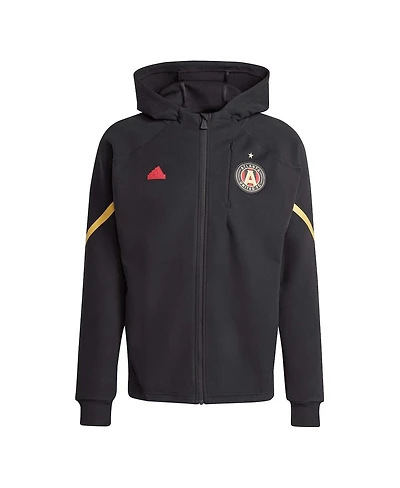 Adidas Men's Black Atlanta United Fc 2024 Anthem Travel Full-Zip Jacket