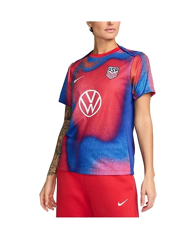 Nike Women's Red Usmnt 2024 Academy Pro Pre-Match Top