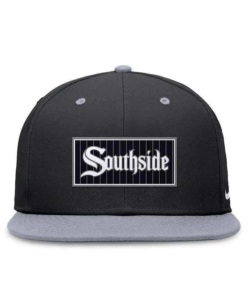 Nike Men's Black/Gray Chicago White Sox City Connect True Fitted Hat