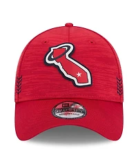 New Era Men's Red Los Angeles Angels 2024 Clubhouse 39THIRTY Flex Fit Hat