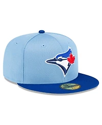 New Era Men's Light Blue Toronto Blue Jays 2024 Batting Practice 59FIFTY Fitted Hat